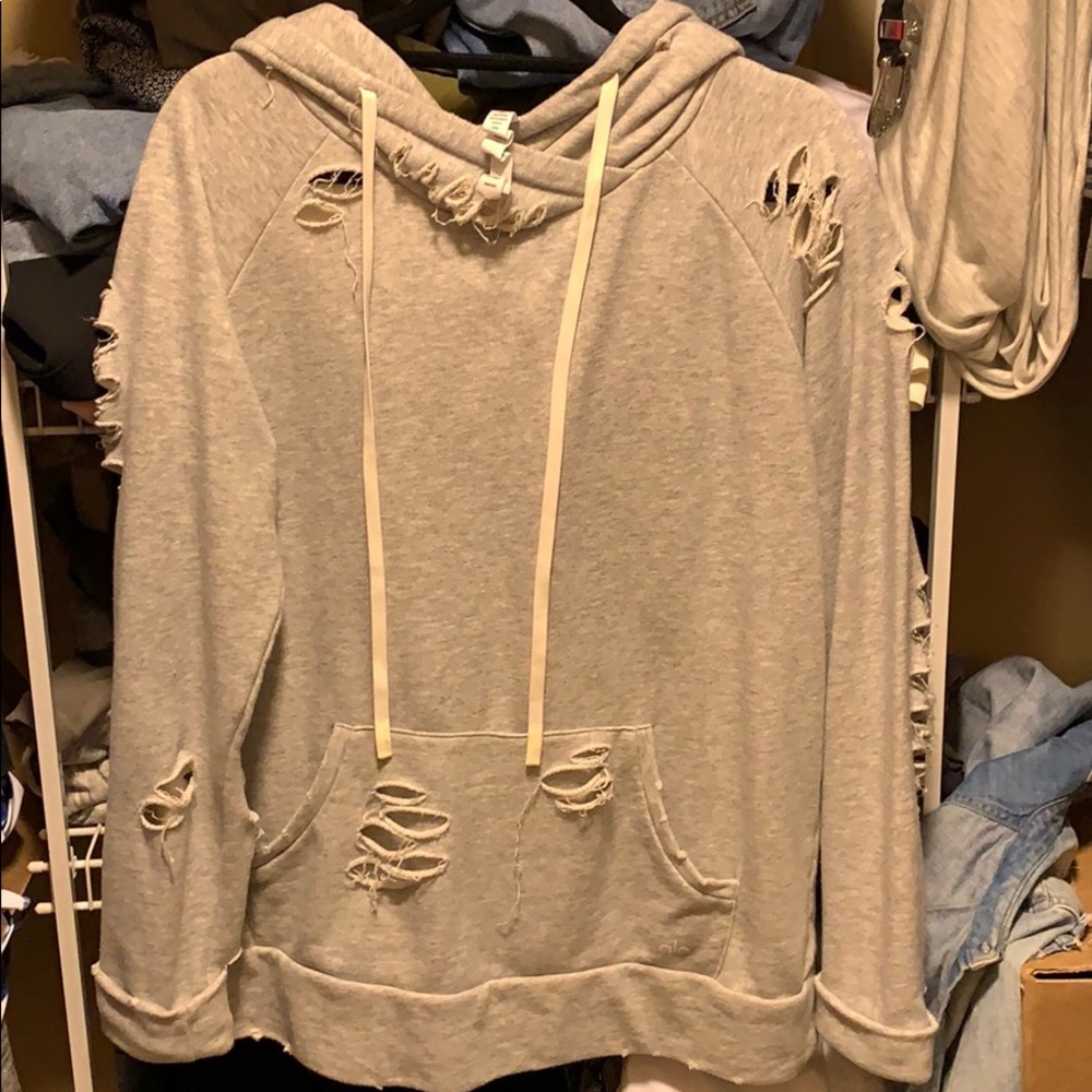 Distressed sweater